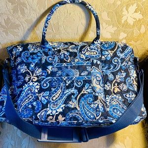 Vera Bradley Navy Blues Paisley Duffle Bag